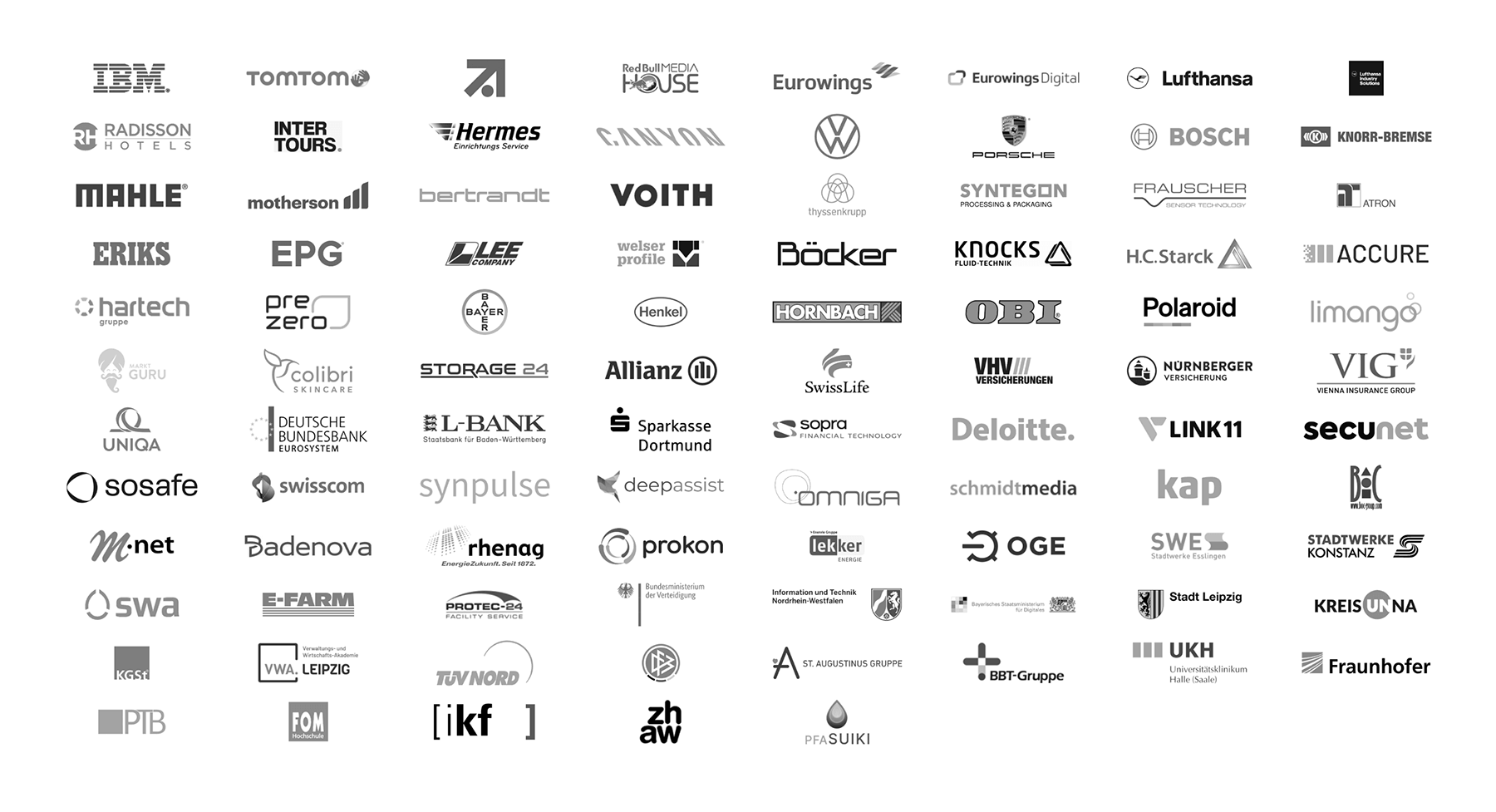 Referenzen — eine Auswahl der Unternehmen und Organisationen, mit denen ich gearbeitet und vor denen ich gesprochen habe